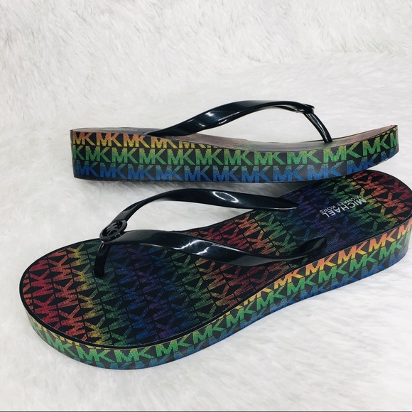 Michael Kors Womens Pride Rainbow Platform Sandals - Picture 9 of 10